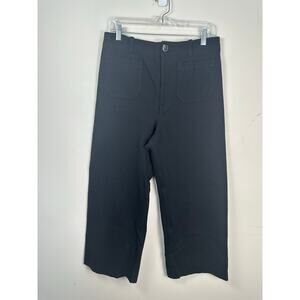 Maeve Wide Leg Black Size 12 EUC Collette Cropped Stretch Ponte